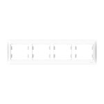 Рамка Systeme Electric Glossa четырехместная белая (GSL000108)