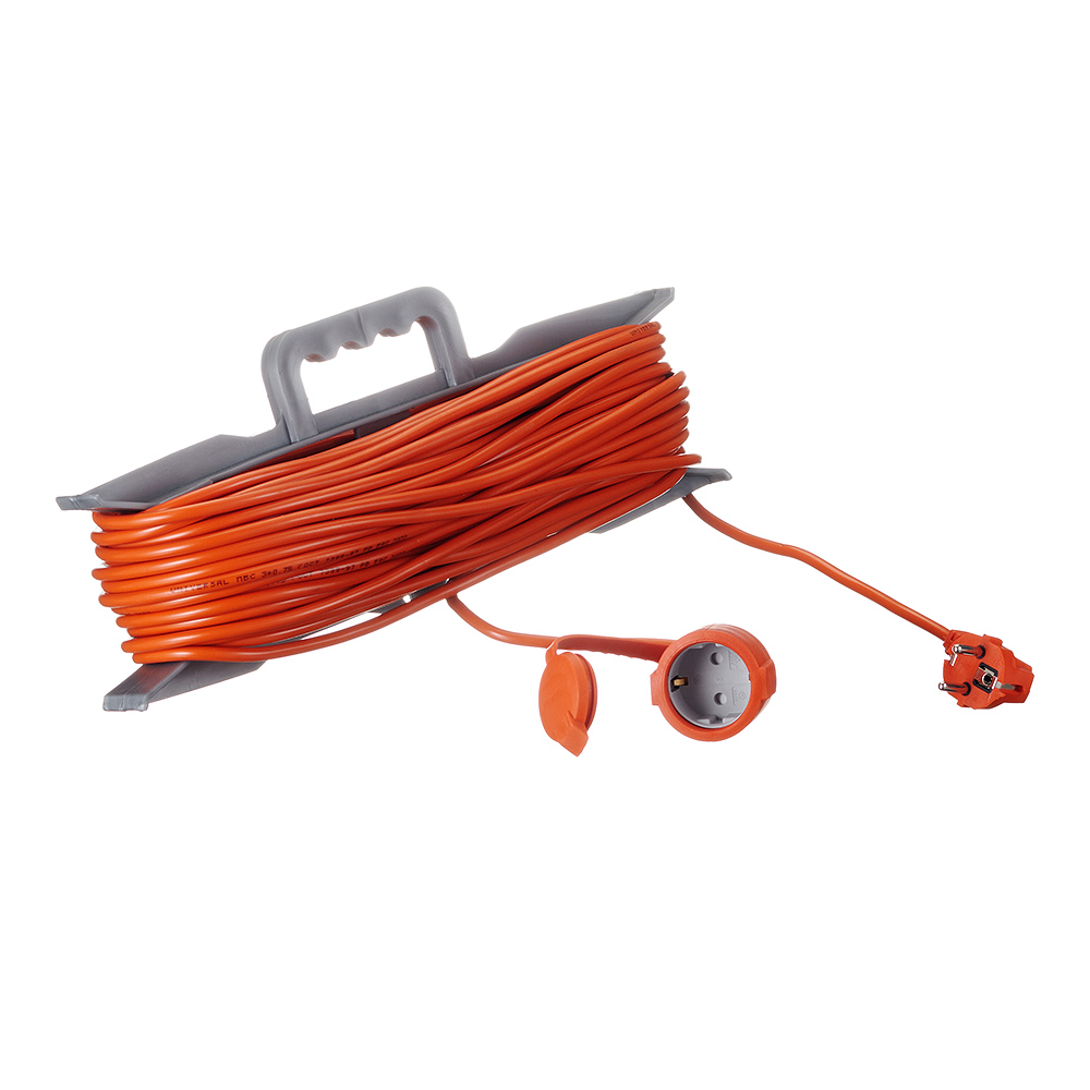 original-17180.jpg Удлинитель UNIVersal с заземлением 50 м на рамке 2,2 кВт 1 розетка ПВС 3х0,75 кв.мм IP54 — изображение 1