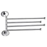Полотенцедержатель РМС А10 222 мм четверной поворотный на шуруп нержавеющая сталь хром (A1026)