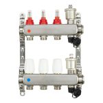 Коллекторная группа с расходомерами Ondo 1 ВР(г) х 3 выхода 3/4 НР(ш) ЕК х 1 ВР(г)