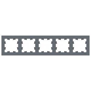 Рамка Systeme Electric AtlasDesign пятиместная грифель (ATN000705)