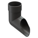 Колено стока Docke Lux пластиковый d100 мм графитовый серый RAL 7024