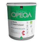 Эмаль универсальная акриловая Ореол основа C бесцветная глянцевая 2,4 кг