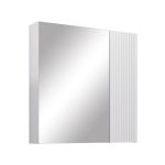 Зеркальный шкаф Comforty Сан-Луис 80х80х15 см подвесной белый матовый