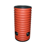 Колодец дренажный смотровой 500/435х1000 мм с тремя отводами 110 мм с дном и крышкой