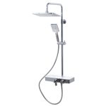 Душевая система WasserKraft с верхним душем с лейкой с термостатом хром (A11301)