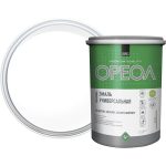 Эмаль универсальная акриловая Ореол белая глянцевая 1 кг