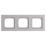 Рамка Systeme Electric AtlasDesign Aqua трехместная алюминий (ATN440303)