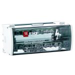 Шина в пластиковом корпусе на DIN-рейку EKF PROxima 50х100х45 мм 400 В IP20 компактная сборная серая (sn0-2х11)