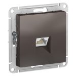 Розетка компьютерная Systeme Electric AtlasDesign встраиваемая мокко RJ45 (ATN000683)