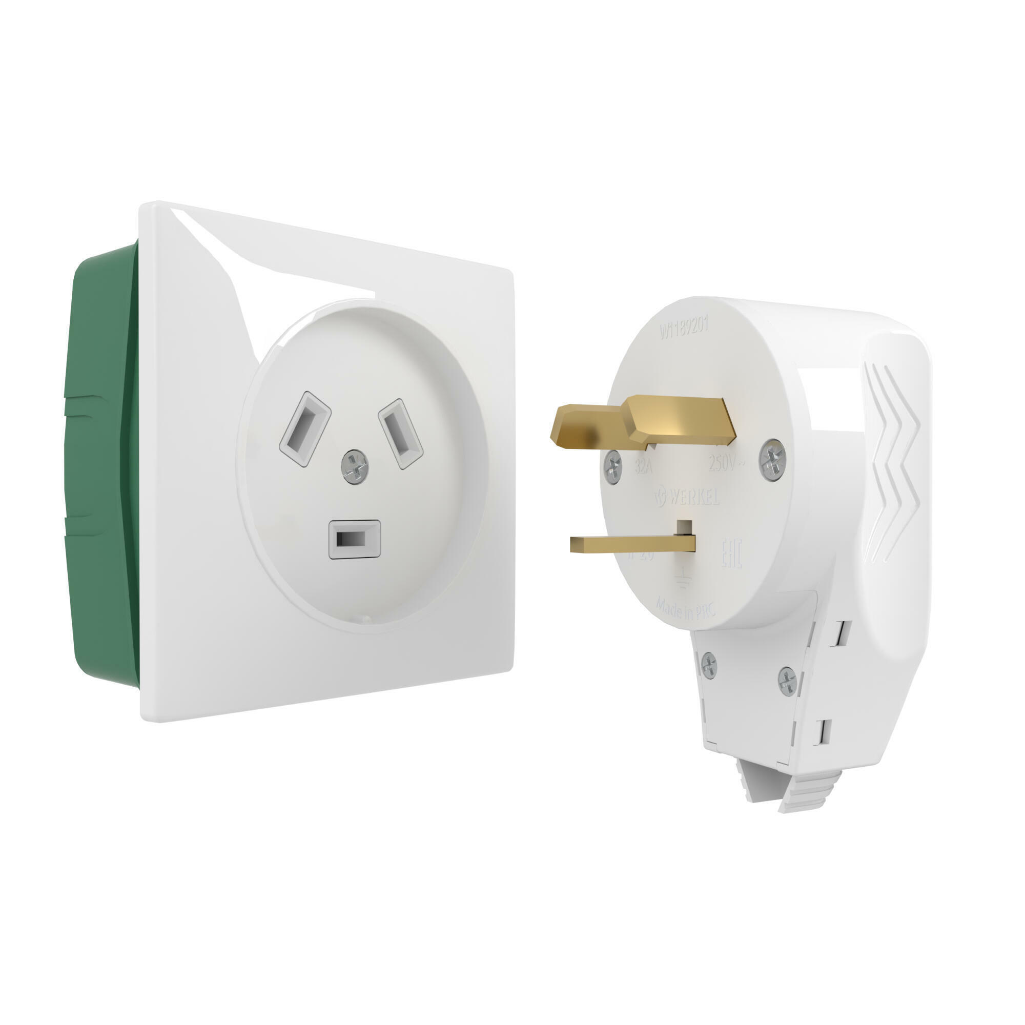 original-18882.jpg Комплект для подключения электроплит Werkel встраиваемый белый с вилкой (a053500) — изображение 1