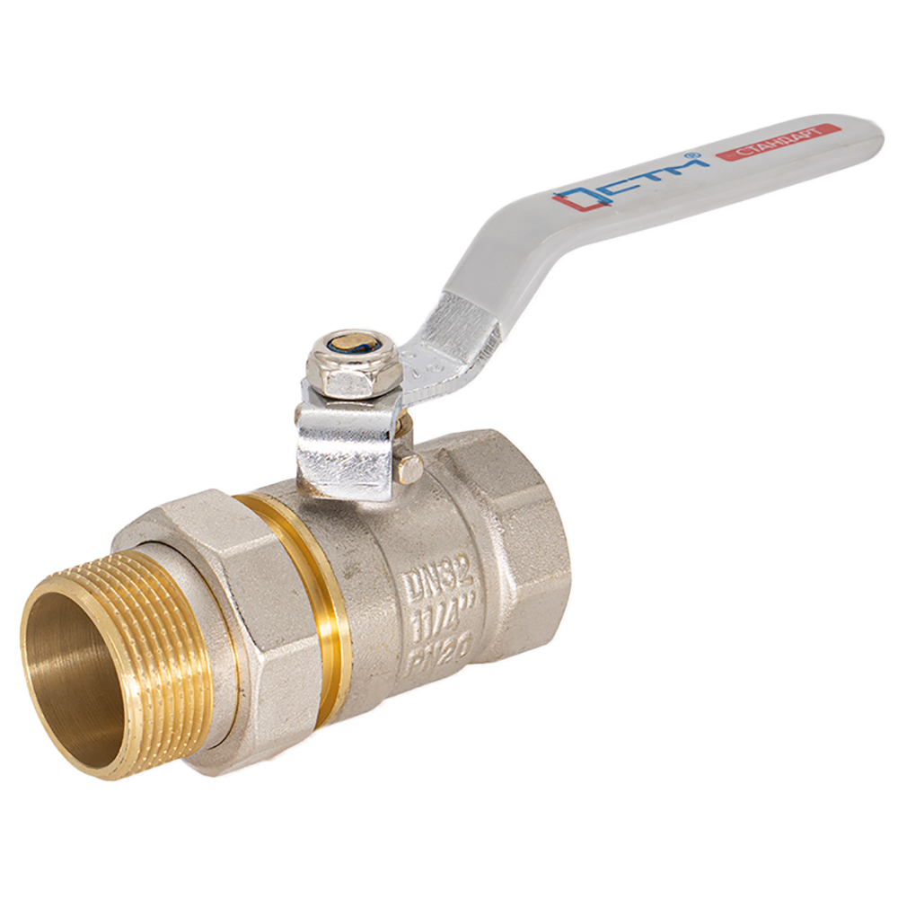 original-19003.jpg Кран шаровой латунный СТМ Стандарт 1 1/4 ВР(г) х 1 1/4 НР(ш) ручка с накидной гайкой прямой (CWAFM114) — изображение 1