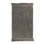 Коврик для ванной серый 100х60 см Zenfort Зигзаг (107279)