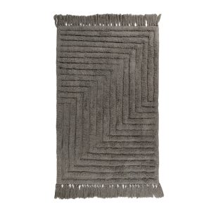 Коврик для ванной серый 100х60 см Zenfort Зигзаг (107279)