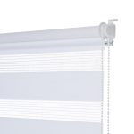 Рулонная штора день-ночь 120х160 см Decofest Бейс мини белая