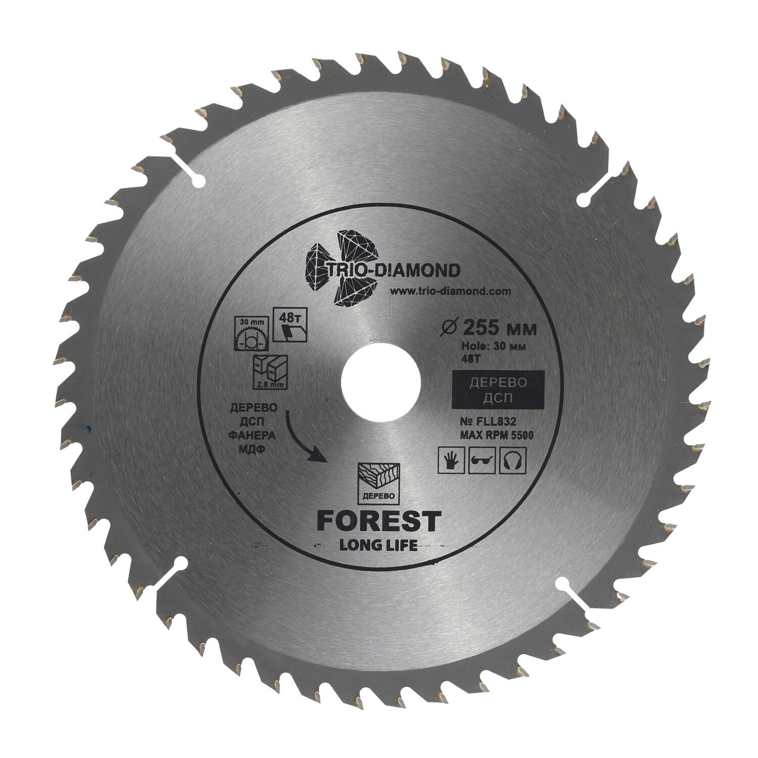 original-1915.jpg Диск пильный по дереву Trio-Diamond 255х30х2 мм 48 зубьев (FLL832) — изображение 1