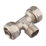 Тройник 26 обж(ц) х 3/4 НР(ш) х 26 обж(ц)