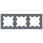 Рамка Systeme Electric AtlasDesign трехместная грифель (ATN000703)