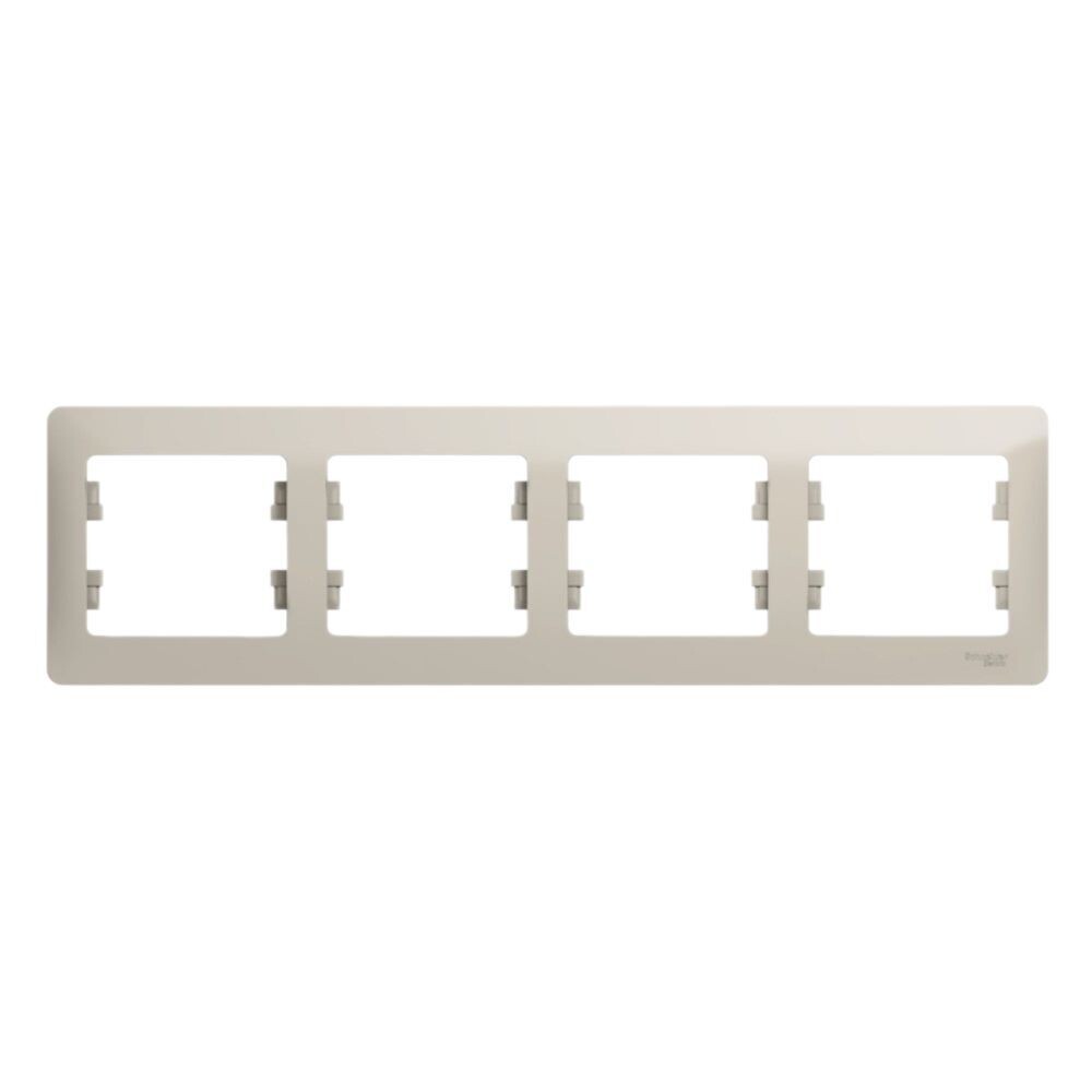 original-19371.jpg Рамка Systeme Electric Glossa четырехместная молочная (GSL000904) — изображение 1
