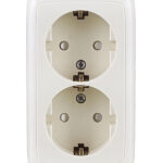 Розетка Hegel Alfa накладная слоновая кость со шторками (РА16-154-01)