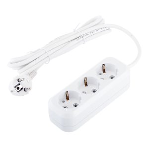 Удлинитель UNIVersal 3 розетки 3 м ПВС 3х1 кв.мм 13 А 2,9 кВт белый (9631977)