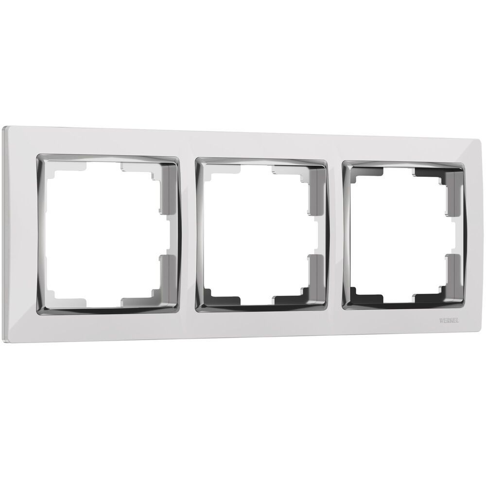 original-19573.jpg Рамка Werkel Snabb трехместная хром/белая (a051654) — изображение 1