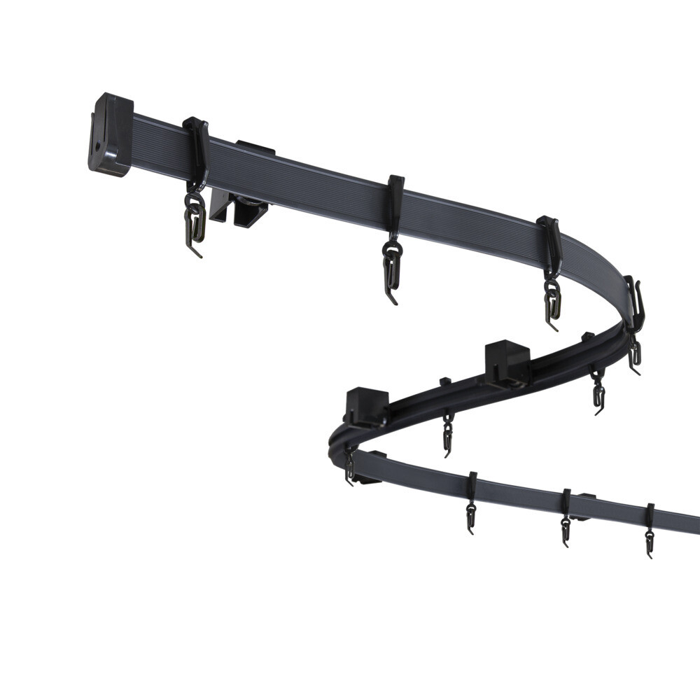 original-19767.jpg Карниз потолочный пластмассовый однорядный гибкий Лайт 600 см черный — изображение 1