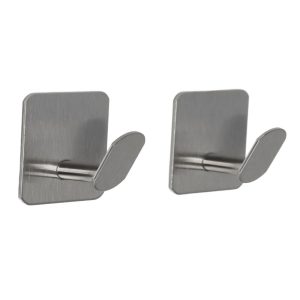 Крючок для ванной Stölz одинарный самоклеящийся нержавеющая сталь хром (2 шт.) (10665504)