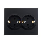 Розетка Lezard Vesna встраиваемая черный бархат (742-4200-127B)