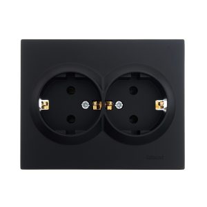 Розетка Lezard Vesna встраиваемая черный бархат (742-4200-127B)