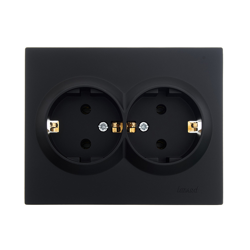 original-1997.jpg Розетка Lezard Vesna встраиваемая черный бархат (742-4200-127B) — изображение 1