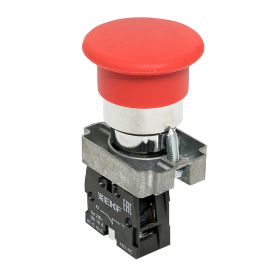 original-20174.jpg Кнопка грибок EKF PROxima ВС42 230 В 1NC IP40 без фиксации красная (xb2-bc42) — изображение 1