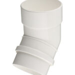 Колено трубы Docke Lux пластиковое d100 мм 45° пломбир RAL 9003