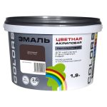 Эмаль универсальная акриловая Радуга Colors шоколадная полуматовая 1,9 л