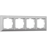 Рамка Werkel Fiore четырехместная серебряная (a051032)
