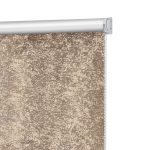 Рулонная штора блэкаут 80х160 см Decofest Марбл мини коричневая