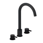 Смеситель для раковины встраиваемый Damixa Scandinavian Pure черный двухрычажный с поворотным изливом (360200300)