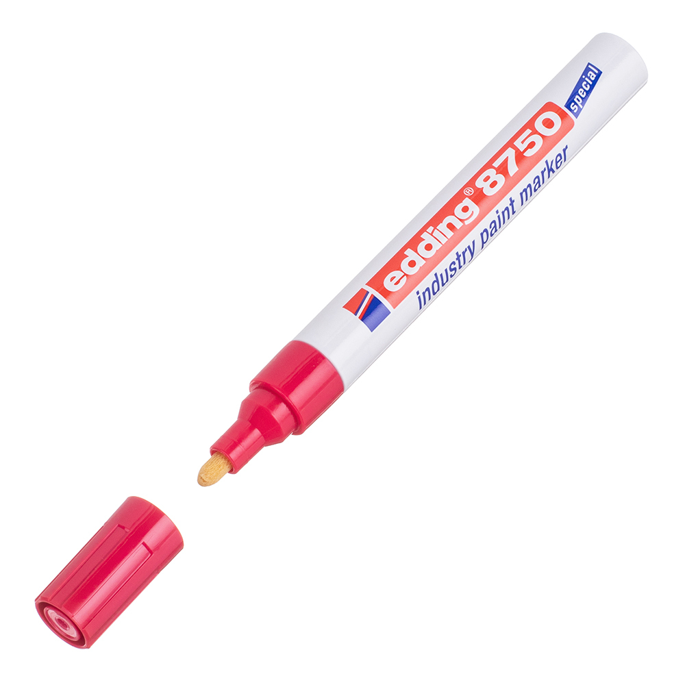 original-20697.jpg Маркер перманентный для промышленной графики Edding 8750 красный грифель 2-4 мм — изображение 1