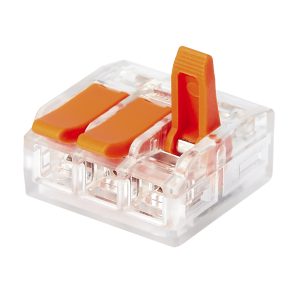 Клемма на 3 провода Electrovolt 221-413 0,2-4 кв.мм с рычажками без пасты (20 шт.) (ЦБ-00015529/605054)