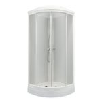 Душевая кабина Triton Ультра 90х90х215 см стекло прозрачное 4 мм с низким поддоном полукруг