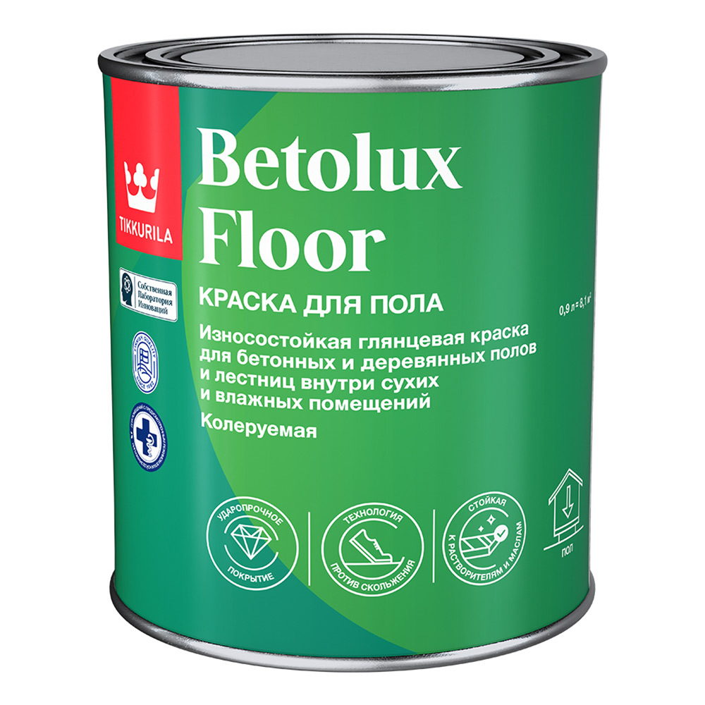 original-21189.jpg Краска Tikkurila/Tikkivala Betolux Floor для полов белая глянцевая база A 0,9 л — изображение 1
