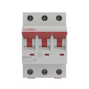 Автоматический выключатель модульный DKC Yon Max MD63N 3P 20А тип C 6 кА 400 В (MD63N-3PC20)