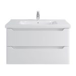 Комплект тумба с раковиной Sanstar Lanciano 100 см подвесная белая (314.1-1.5.1.К)