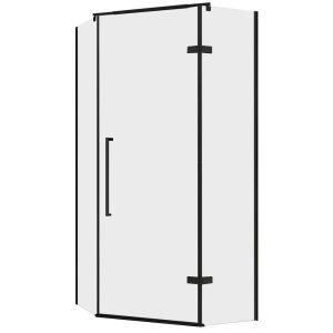 Душевой уголок Abber Ewiges Wasser черный 100х100х195 см пятиугольник стекло прозрачное 6 мм (AG05100B)