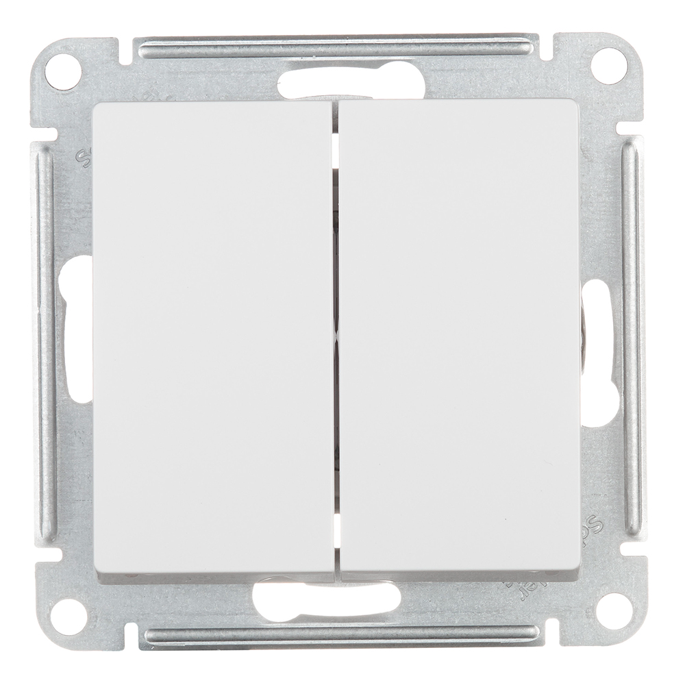original-2183.jpg Переключатель Systeme Electric AtlasDesign двухклавишный встраиваемый белый (ATN000165) — изображение 1