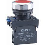 Кнопка плоская Chint NP8 220 В IP65 без подсветки красная (667231)