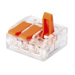 Клемма на 3 провода Electrovolt 221-413 0,2-4 кв.мм с рычажками без пасты (50 шт.) (ЦБ-00015943/605535)