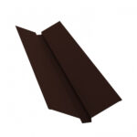 Ендова внешняя для металлочерепицы 115х30х115 мм 2 м коричневая RAL 8017