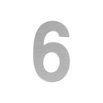 Цифра самоклеящаяся 6 Fuaro SS304 50х30 мм сатинированный хром