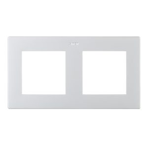 Рамка Simon 24 Harmonie двухместная алюминий (2400620-033)